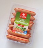 Сосиски «сметанковые» в газ.ср. ( ср.вес 1 кг.) Великий Новгород